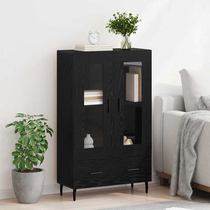 vidaXL Highboard Schwarz Eichen-Optik 69,5 x 31 x 115 cm Holzwerkstoff