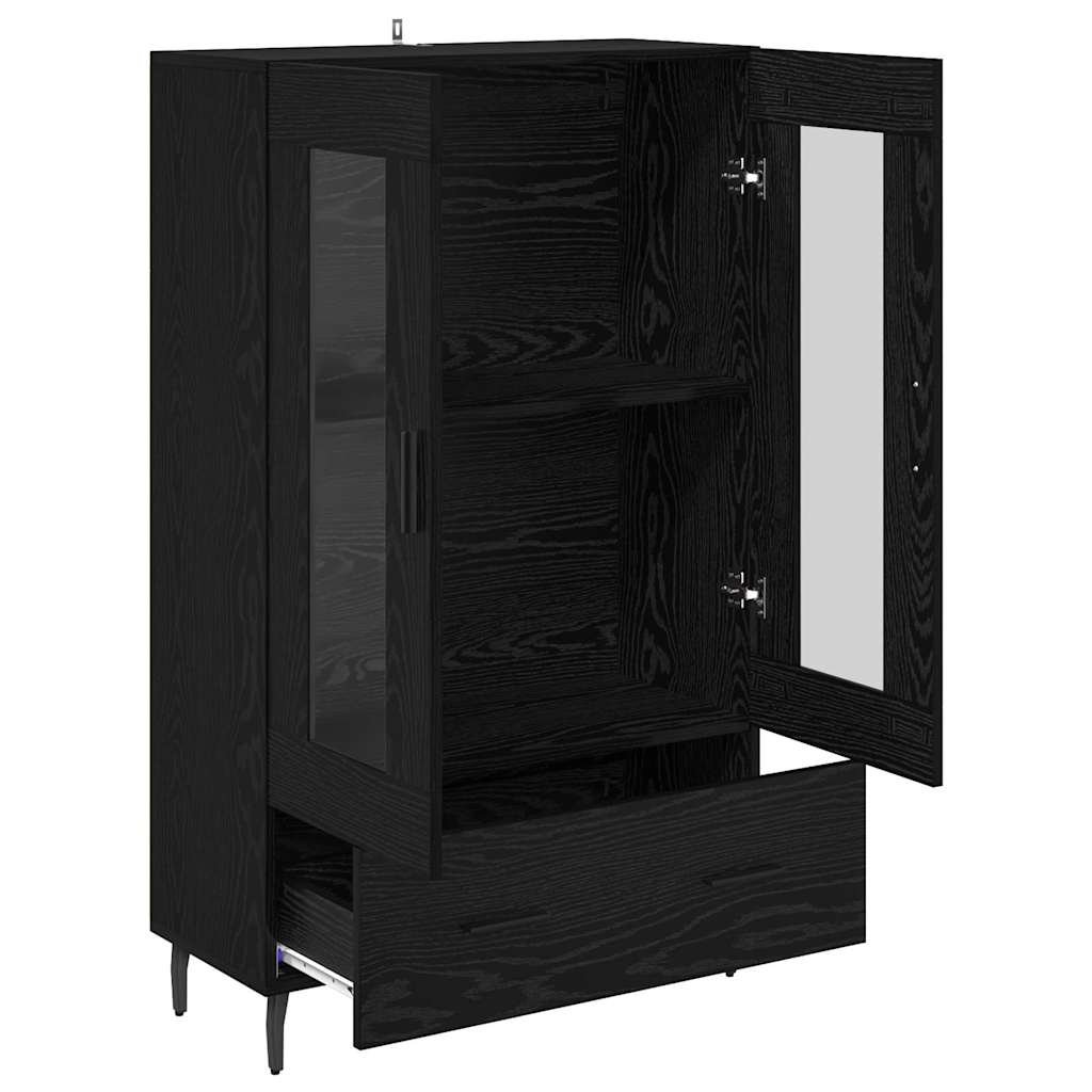 vidaXL Highboard Schwarz Eichen-Optik 69,5 x 31 x 115 cm Holzwerkstoff