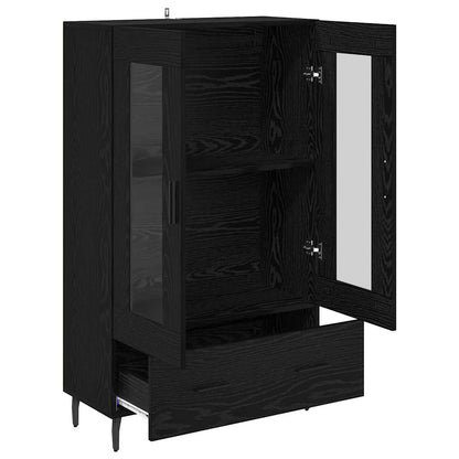 vidaXL Highboard Schwarz Eichen-Optik 69,5 x 31 x 115 cm Holzwerkstoff
