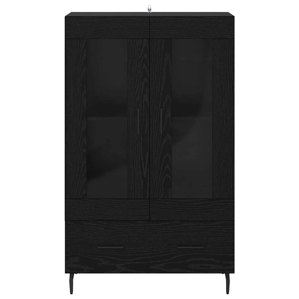 vidaXL Highboard Schwarz Eichen-Optik 69,5 x 31 x 115 cm Holzwerkstoff
