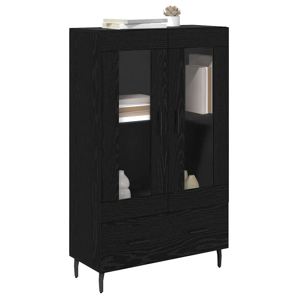 vidaXL Highboard Schwarz Eichen-Optik 69,5 x 31 x 115 cm Holzwerkstoff