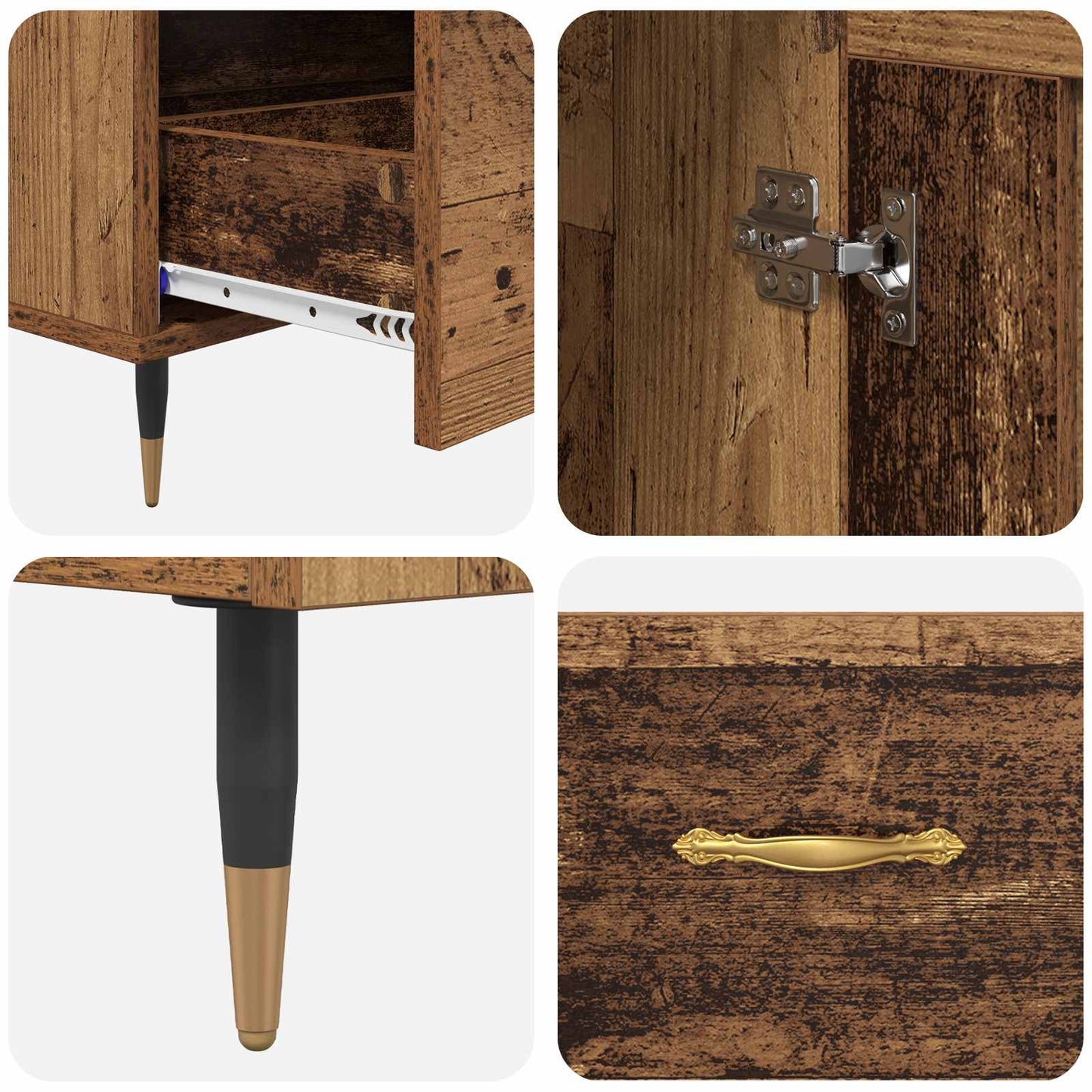 vidaXL Highboard Altholz 69,5 x 31 x 115 cm Holzwerkstoff