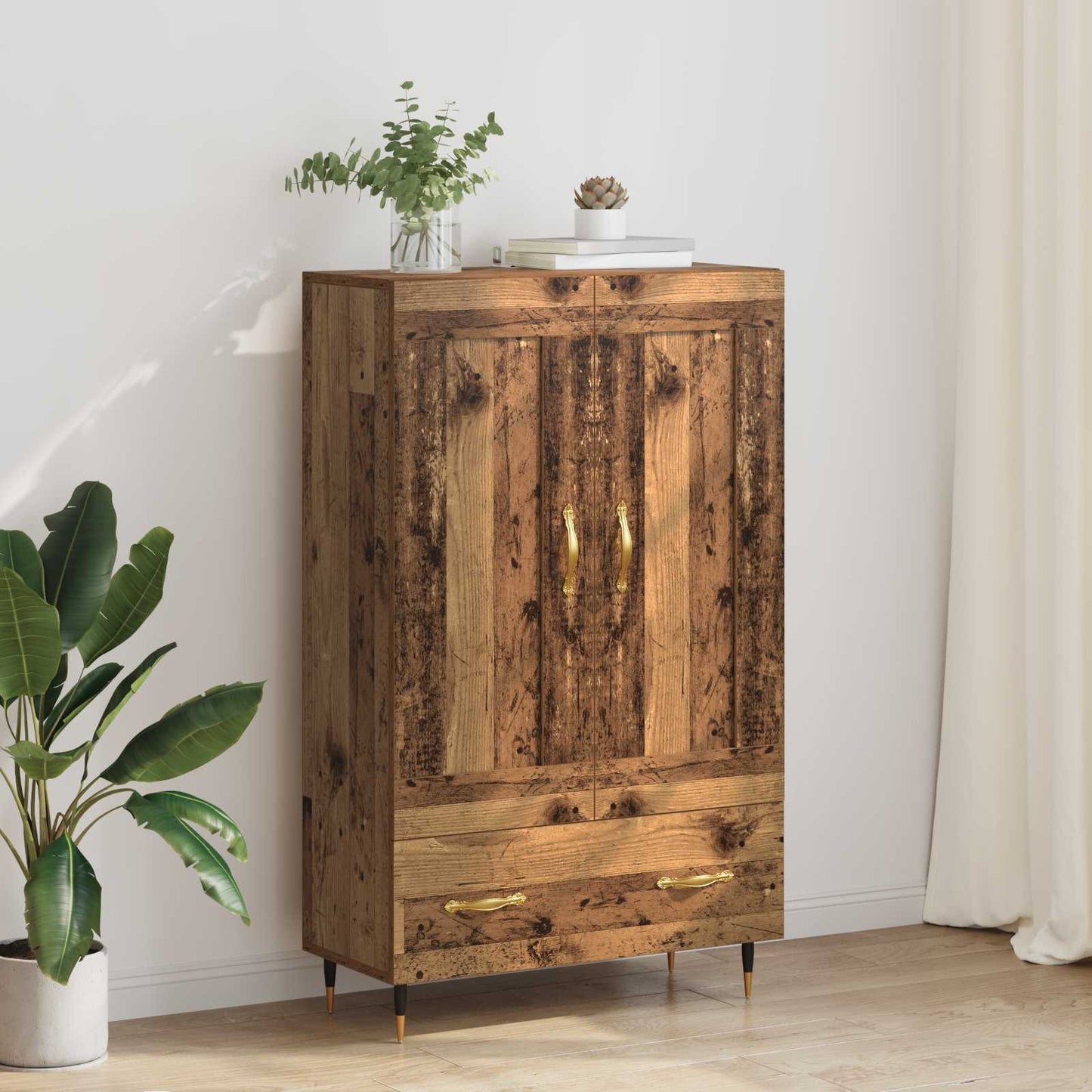 vidaXL Highboard Altholz 69,5 x 31 x 115 cm Holzwerkstoff