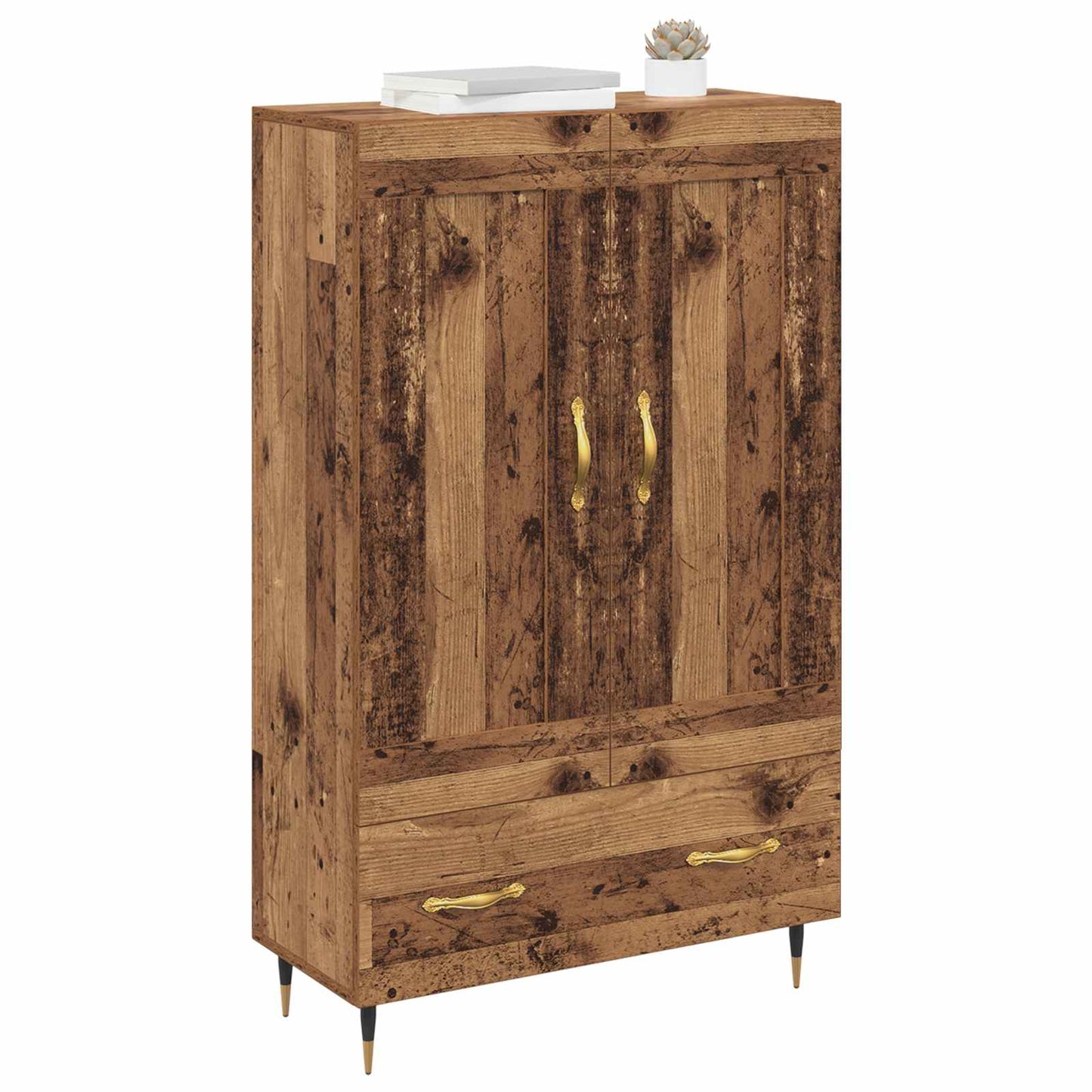 vidaXL Highboard Altholz 69,5 x 31 x 115 cm Holzwerkstoff