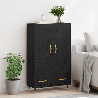 vidaXL Highboard Schwarz Eichen-Optik 69,5 x 31 x 115 cm Holzwerkstoff