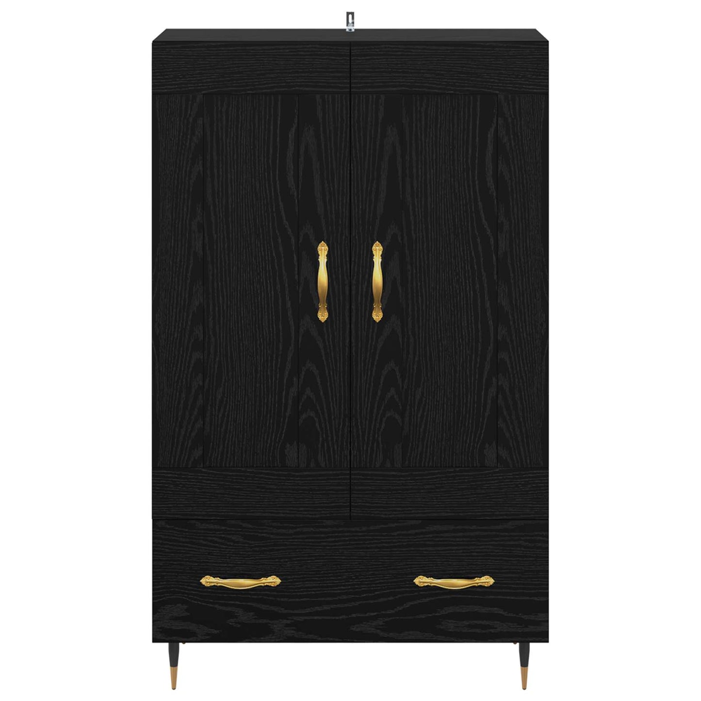 vidaXL Highboard Schwarz Eichen-Optik 69,5 x 31 x 115 cm Holzwerkstoff