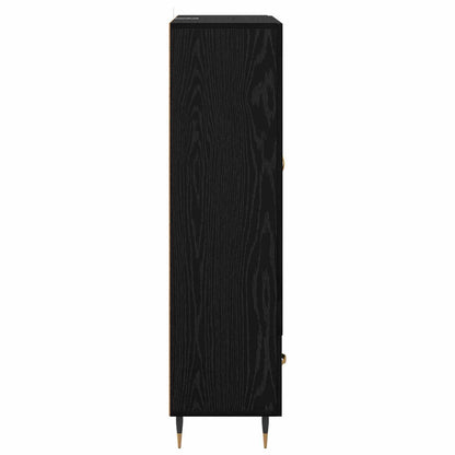 vidaXL Highboard Schwarz Eichen-Optik 69,5 x 31 x 115 cm Holzwerkstoff