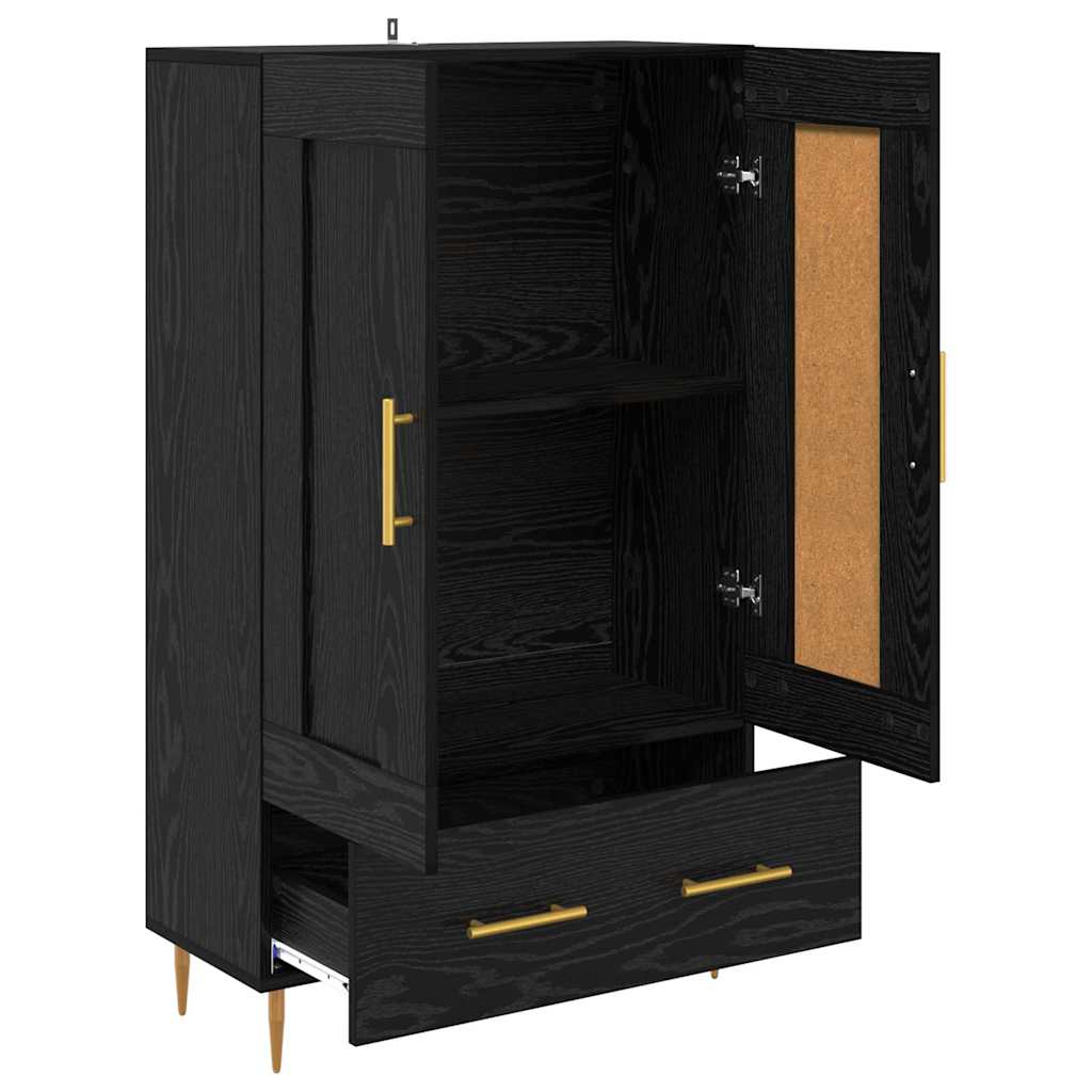 vidaXL Highboard Schwarz Eichen-Optik 69,5 x 31 x 115 cm Holzwerkstoff