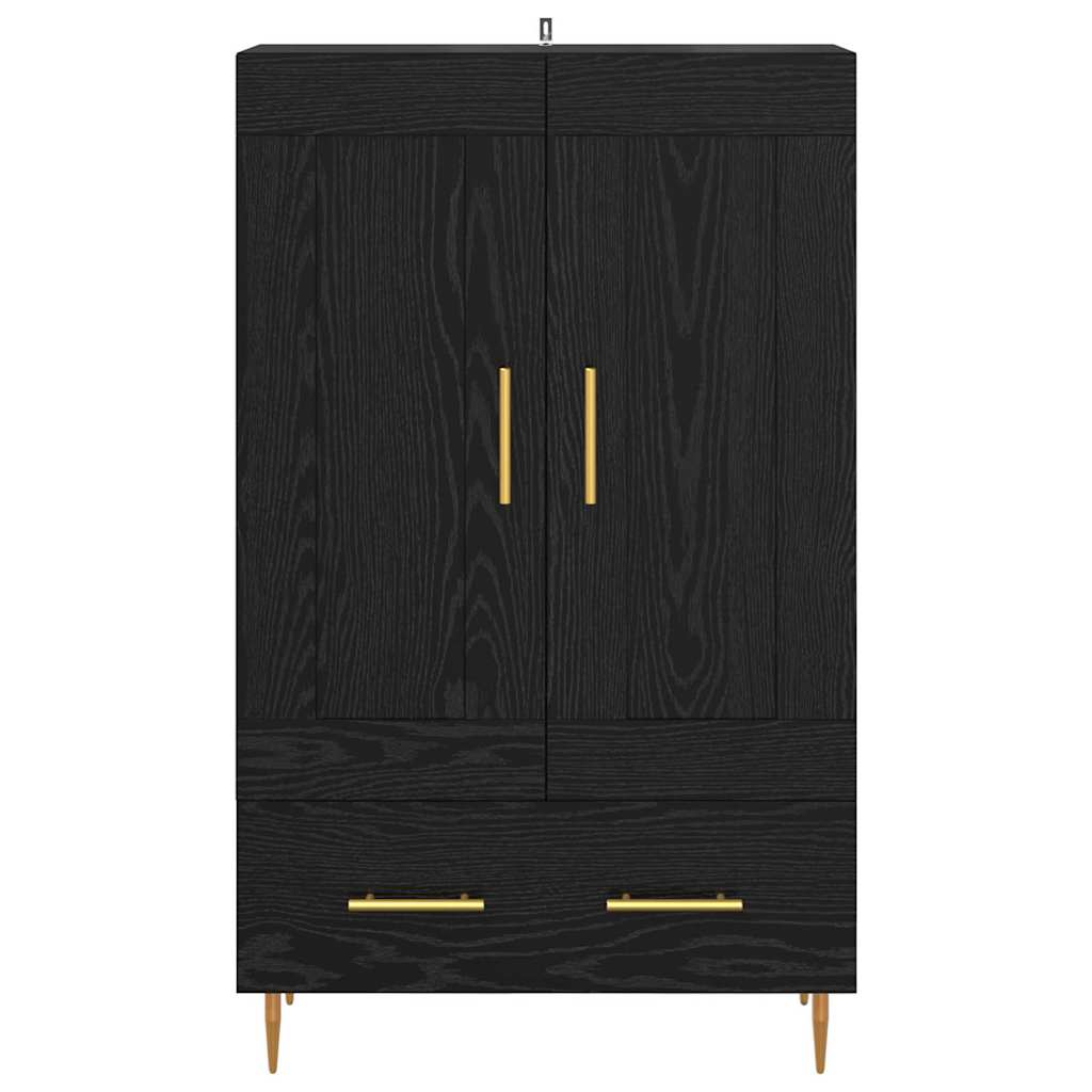 vidaXL Highboard Schwarz Eichen-Optik 69,5 x 31 x 115 cm Holzwerkstoff