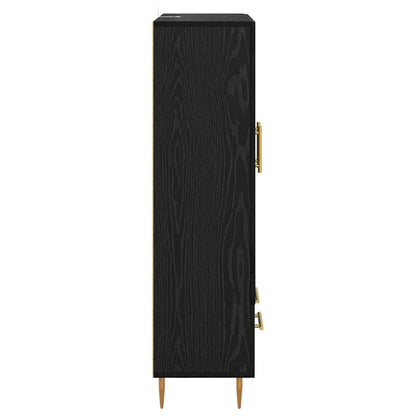vidaXL Highboard Schwarz Eichen-Optik 69,5 x 31 x 115 cm Holzwerkstoff