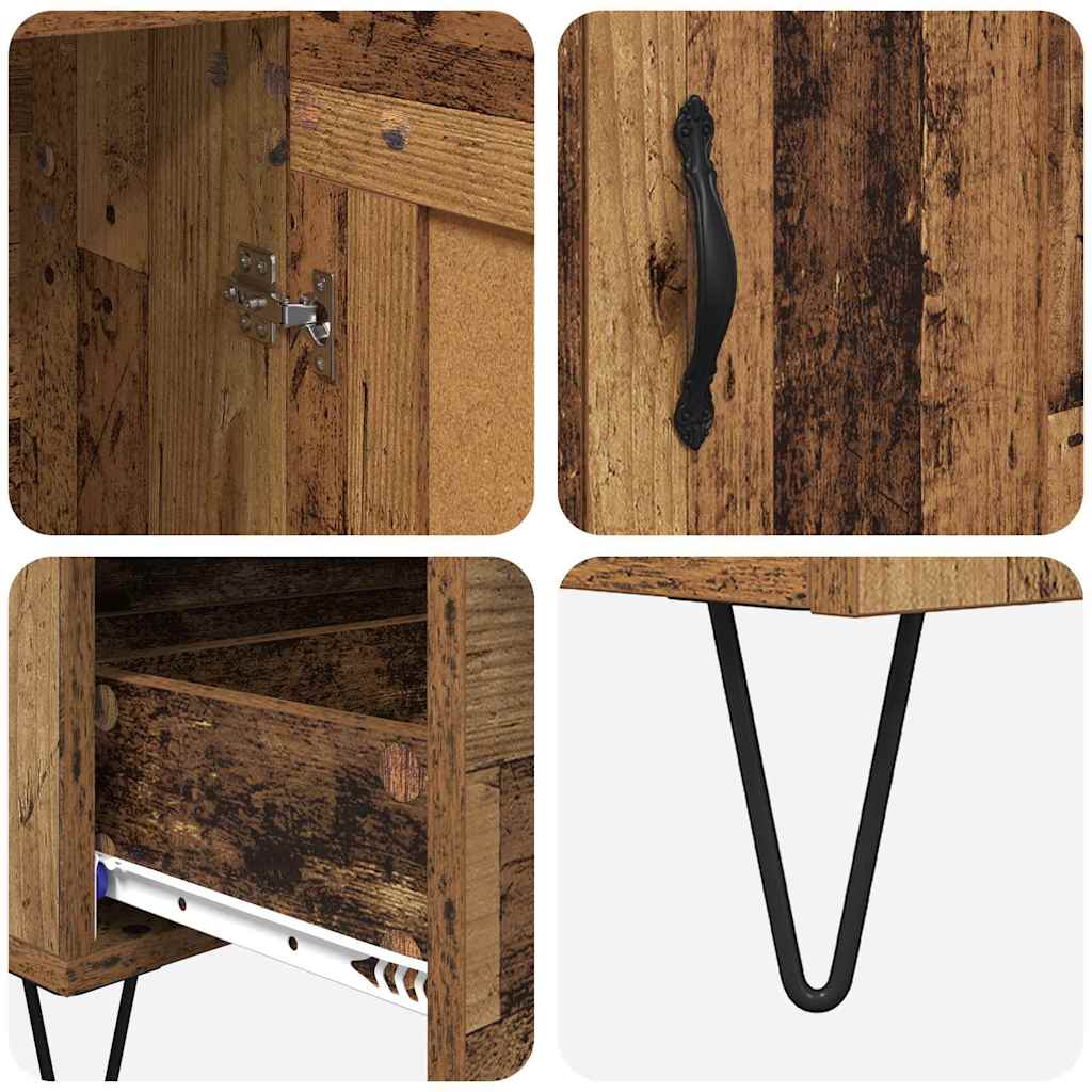 Highboard Altholz 69,5 x 31 x 115 cm Holzwerkstoff