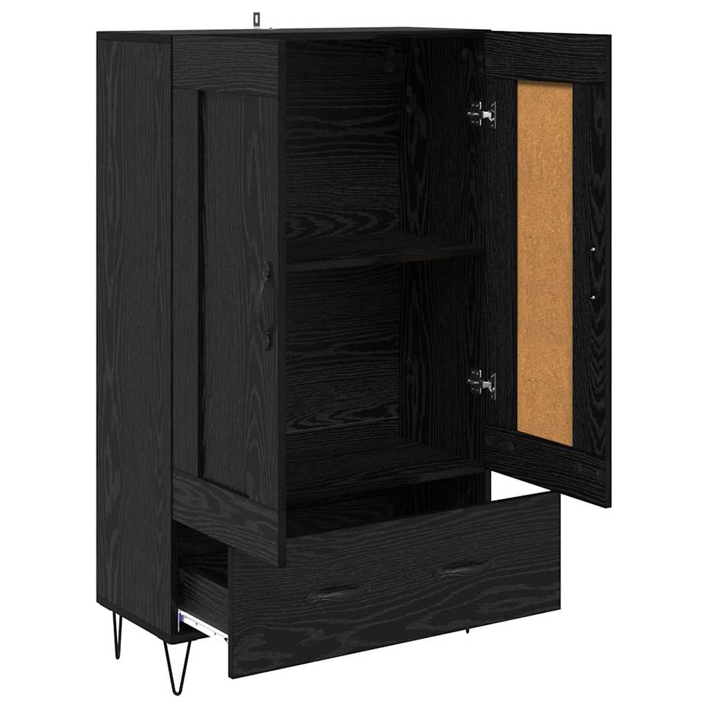 vidaXL Highboard Schwarz Eichen-Optik 69,5 x 31 x 115 cm Holzwerkstoff