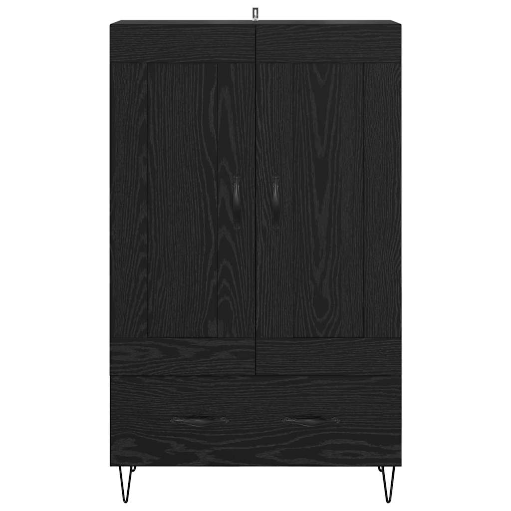 vidaXL Highboard Schwarz Eichen-Optik 69,5 x 31 x 115 cm Holzwerkstoff