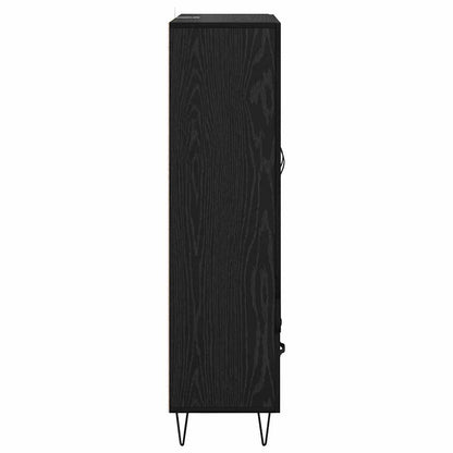 vidaXL Highboard Schwarz Eichen-Optik 69,5 x 31 x 115 cm Holzwerkstoff
