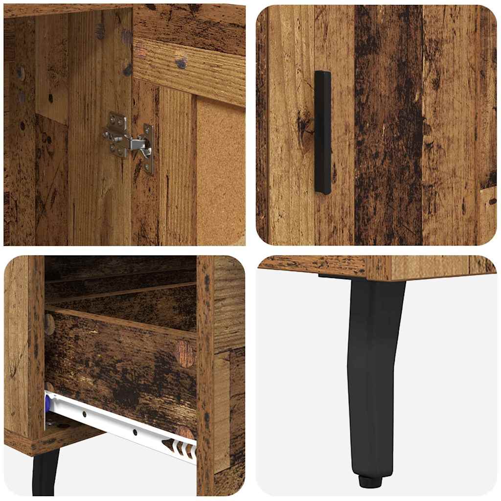vidaXL Highboard Altholz 69,5 x 31 x 115 cm Holzwerkstoff