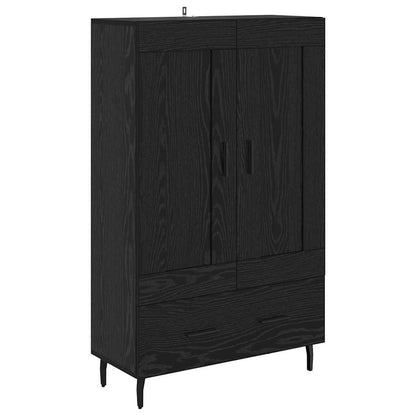 Highboard Schwarz Eichen-Optik 69,5 x 31 x 115 cm Holzwerkstoff