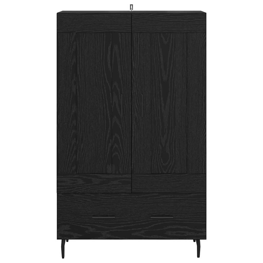 Highboard Schwarz Eichen-Optik 69,5 x 31 x 115 cm Holzwerkstoff