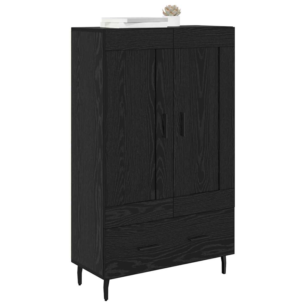 Highboard Schwarz Eichen-Optik 69,5 x 31 x 115 cm Holzwerkstoff