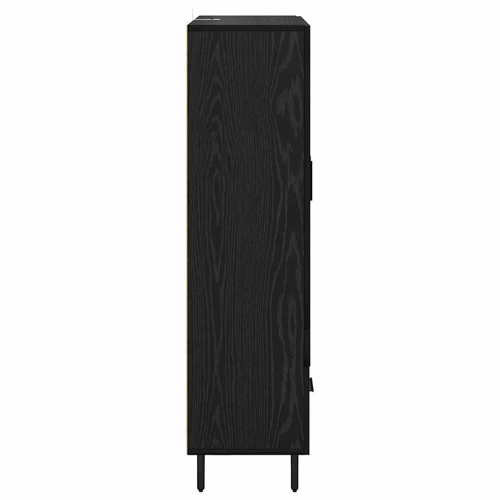 Highboard Schwarz Eichen-Optik 69,5 x 31 x 115 cm Holzwerkstoff