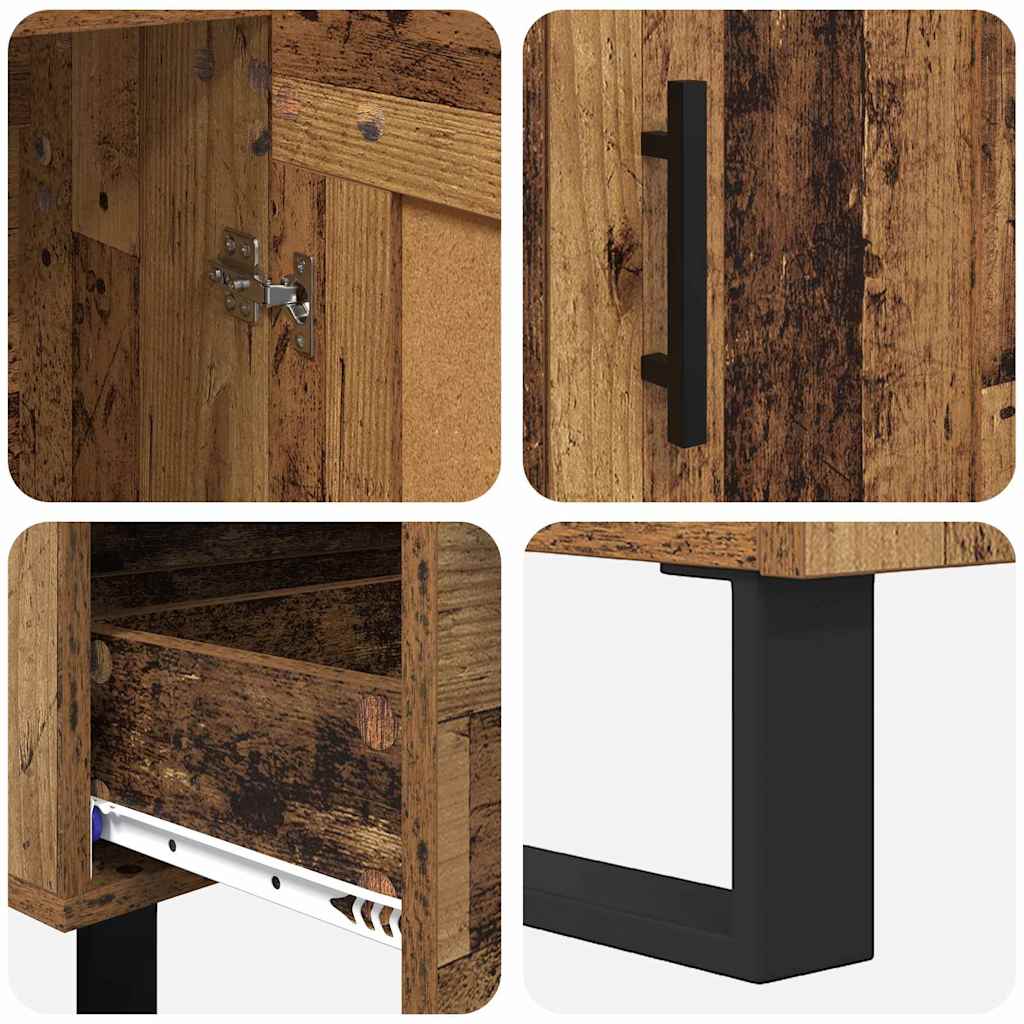 vidaXL Highboard Altholz 69,5 x 31 x 115 cm Holzwerkstoff