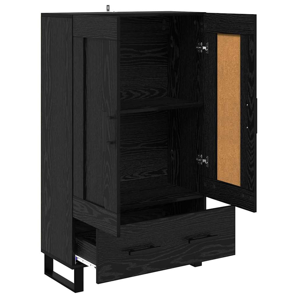 vidaXL Highboard Schwarz Eichen-Optik 69,5 x 31 x 115 cm Holzwerkstoff