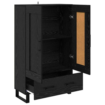 vidaXL Highboard Schwarz Eichen-Optik 69,5 x 31 x 115 cm Holzwerkstoff