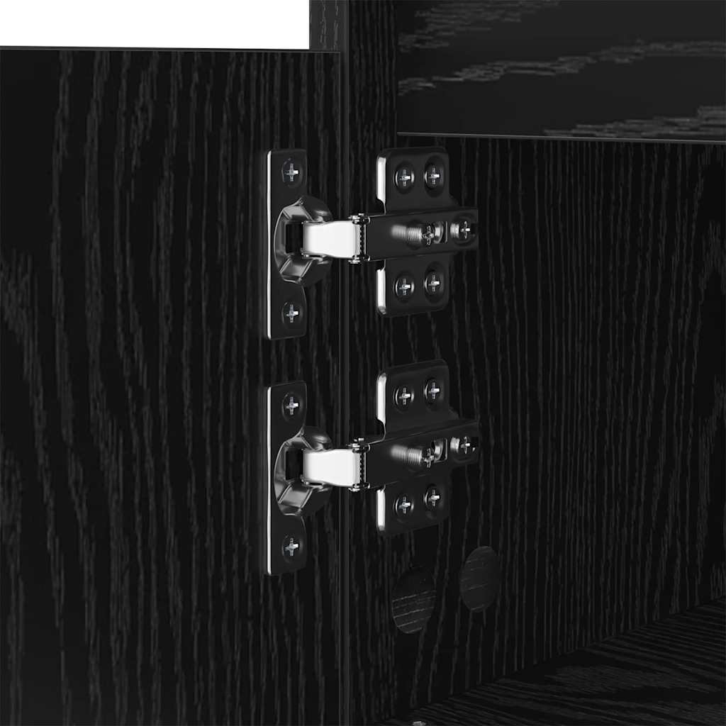 vidaXL Couchtisch Schwarz Eichen-Optik 90 x 60 x 35 cm Holzwerkstoff