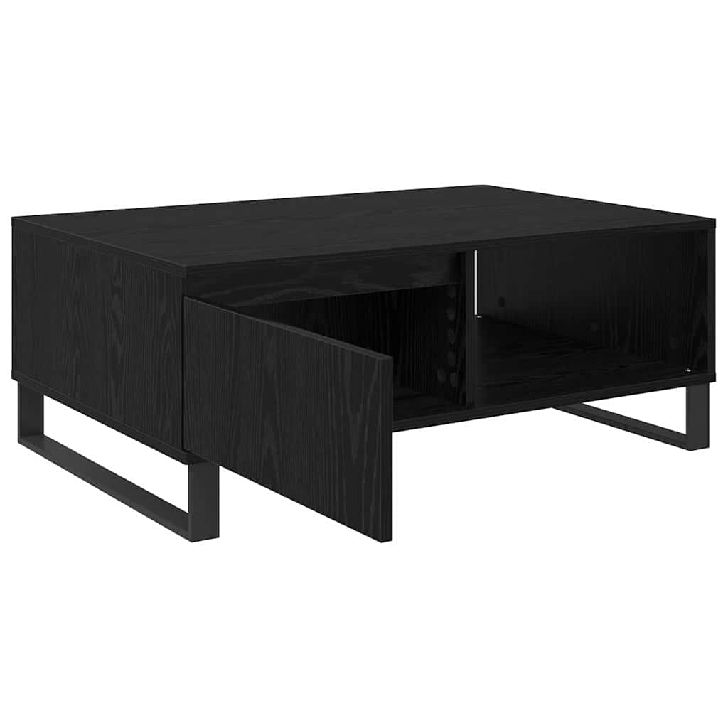 vidaXL Couchtisch Schwarz Eichen-Optik 90 x 60 x 35 cm Holzwerkstoff
