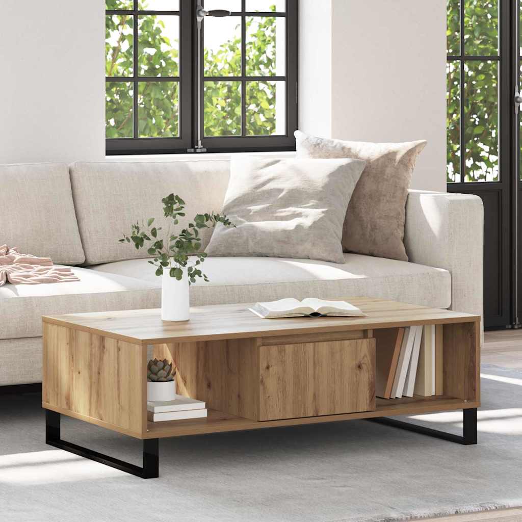 vidaXL Couchtisch Artisan-Eiche 104 x 60 x 35 cm Holzwerkstoff