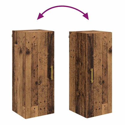 vidaXL Wandschrank Altholz 34,5 x 34 x 90 cm Holzwerkstoff