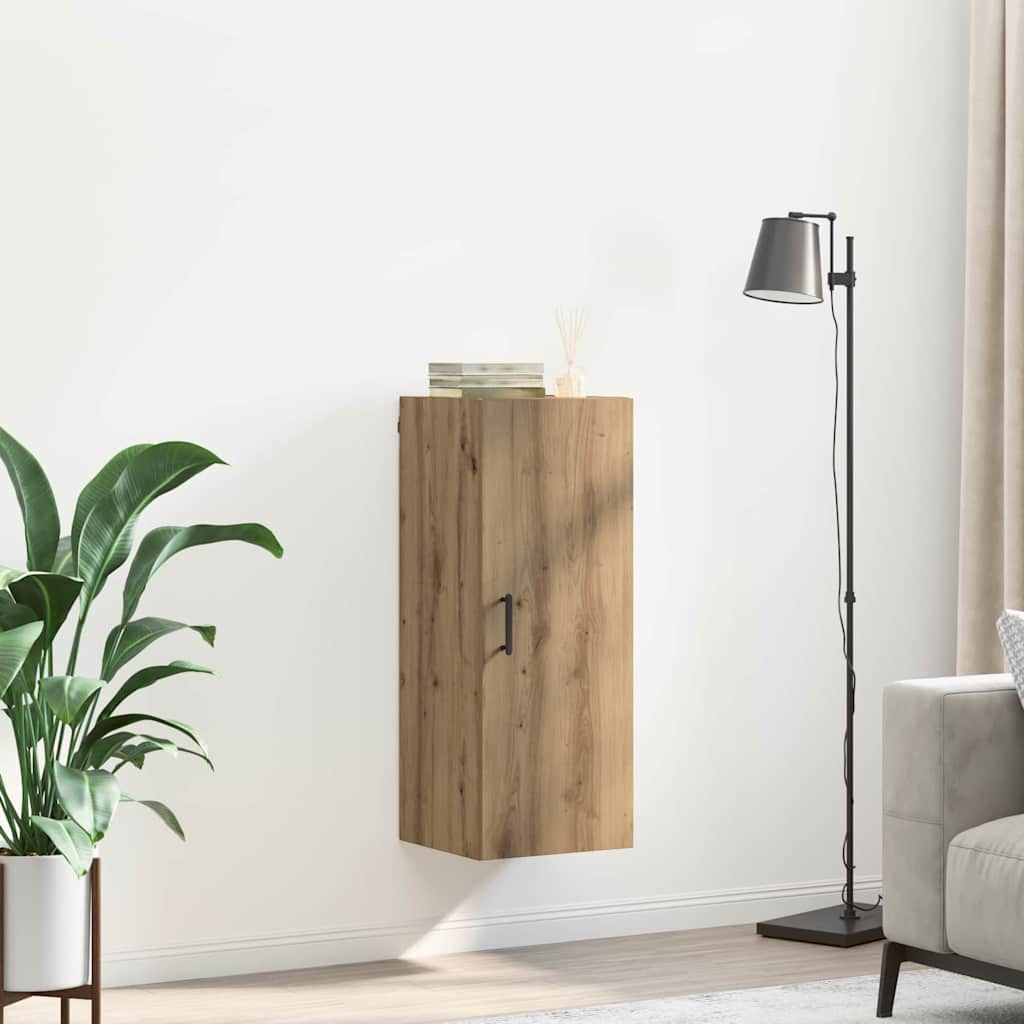 vidaXL Wandschrank Artisan-Eiche 34,5 x 34 x 90 cm Holzwerkstoff