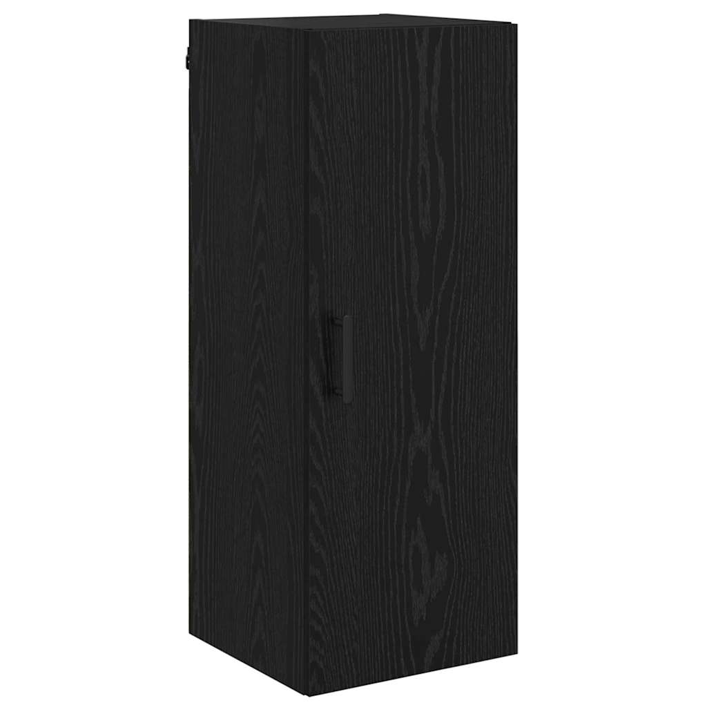 vidaXL Wandschrank Schwarz Eichen-Optik 34,5 x 34 x 90 cm