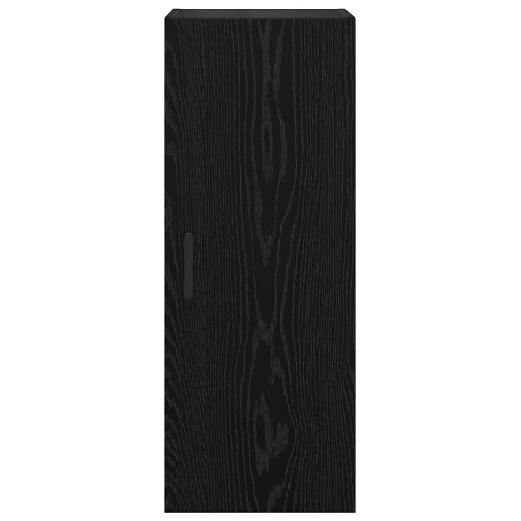 vidaXL Wandschrank Schwarz Eichen-Optik 34,5 x 34 x 90 cm