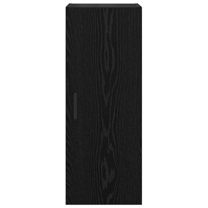 vidaXL Wandschrank Schwarz Eichen-Optik 34,5 x 34 x 90 cm