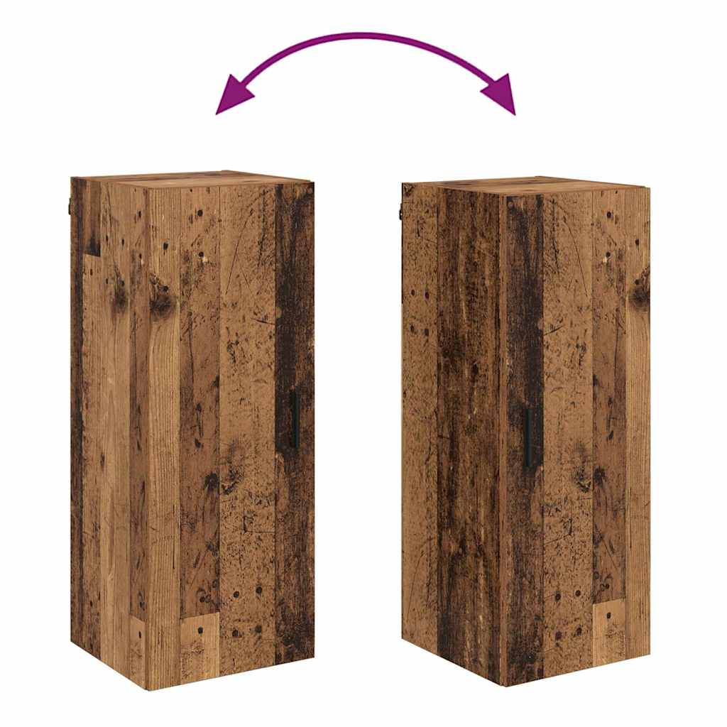vidaXL Wandschrank Altholz 34,5 x 34 x 90 cm Holzwerkstoff