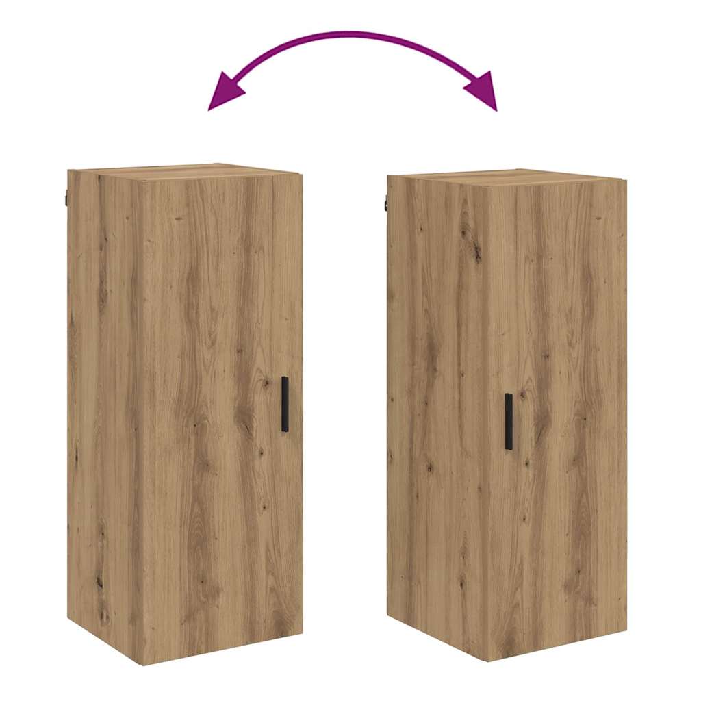 vidaXL Wandschrank Artisan-Eiche 34,5 x 34 x 90 cm Holzwerkstoff