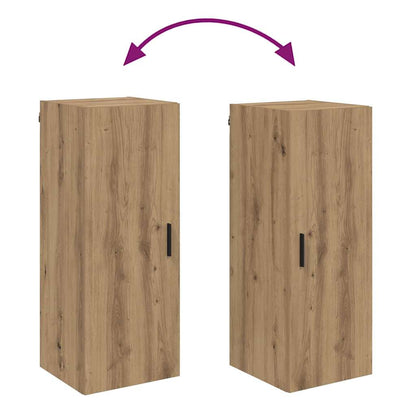 vidaXL Wandschrank Artisan-Eiche 34,5 x 34 x 90 cm Holzwerkstoff
