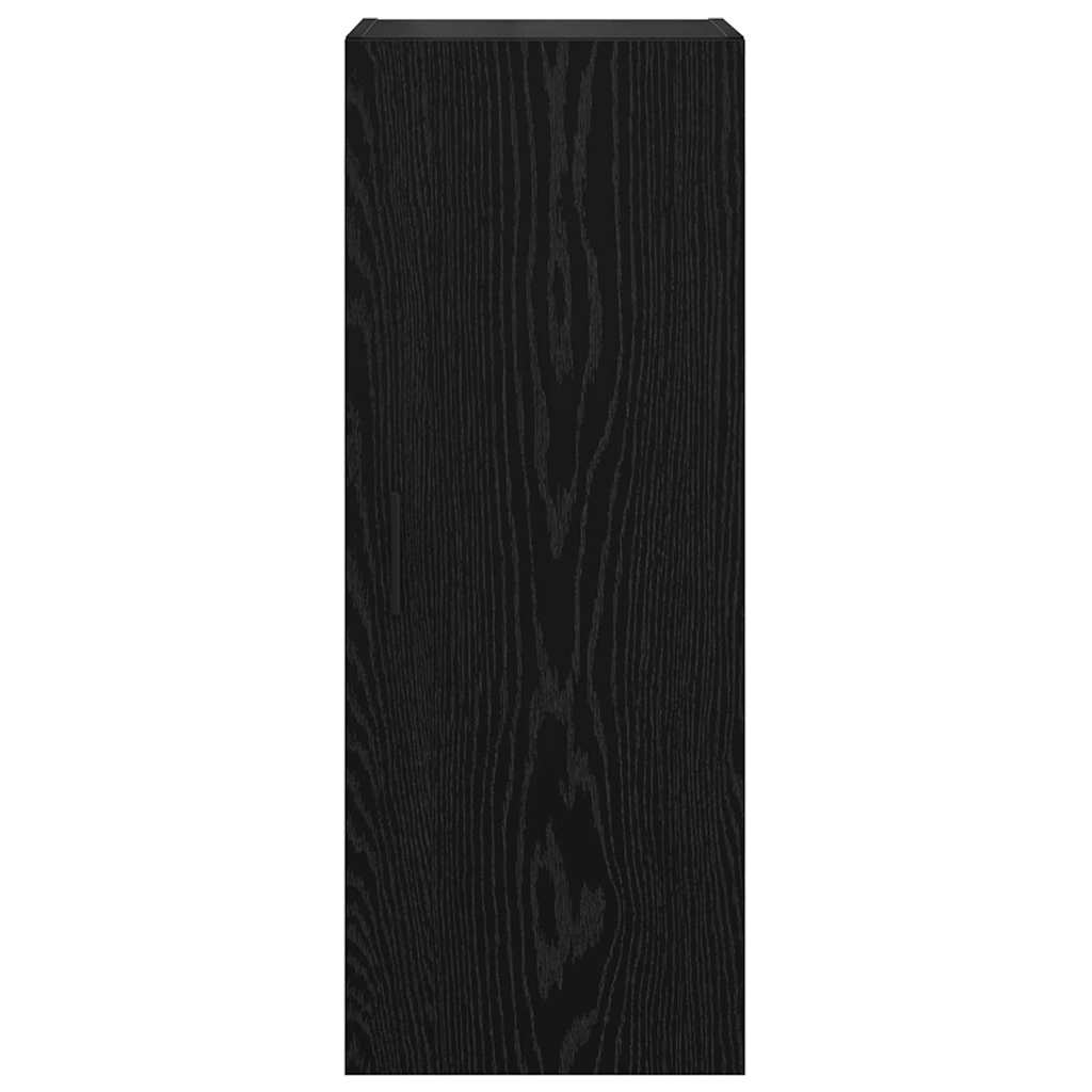 vidaXL Wandschrank Schwarz Eichen-Optik 34,5 x 34 x 90 cm