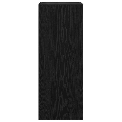 vidaXL Wandschrank Schwarz Eichen-Optik 34,5 x 34 x 90 cm