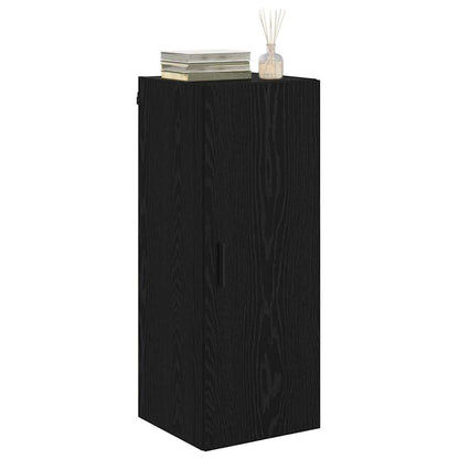 vidaXL Wandschrank Schwarz Eichen-Optik 34,5 x 34 x 90 cm