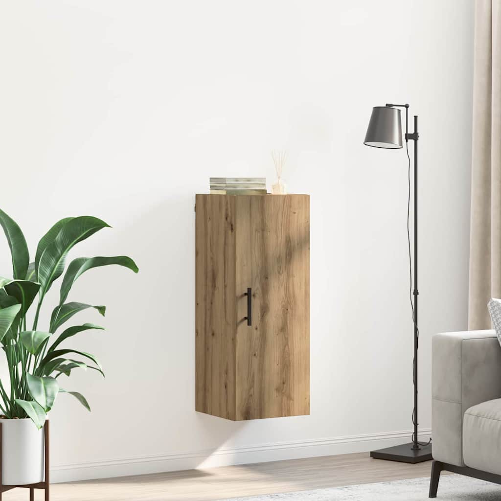 vidaXL Wandschrank Artisan-Eiche 34,5 x 34 x 90 cm Holzwerkstoff