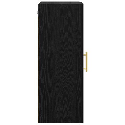 vidaXL Wandschrank Schwarz Eichen-Optik 34,5 x 34 x 90 cm