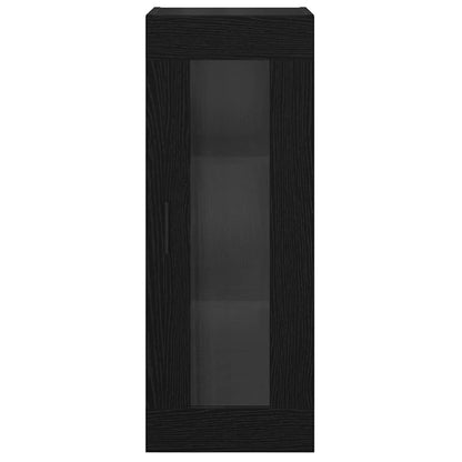 vidaXL Wandschrank Schwarz Eichen-Optik 34,5 x 34 x 90 cm