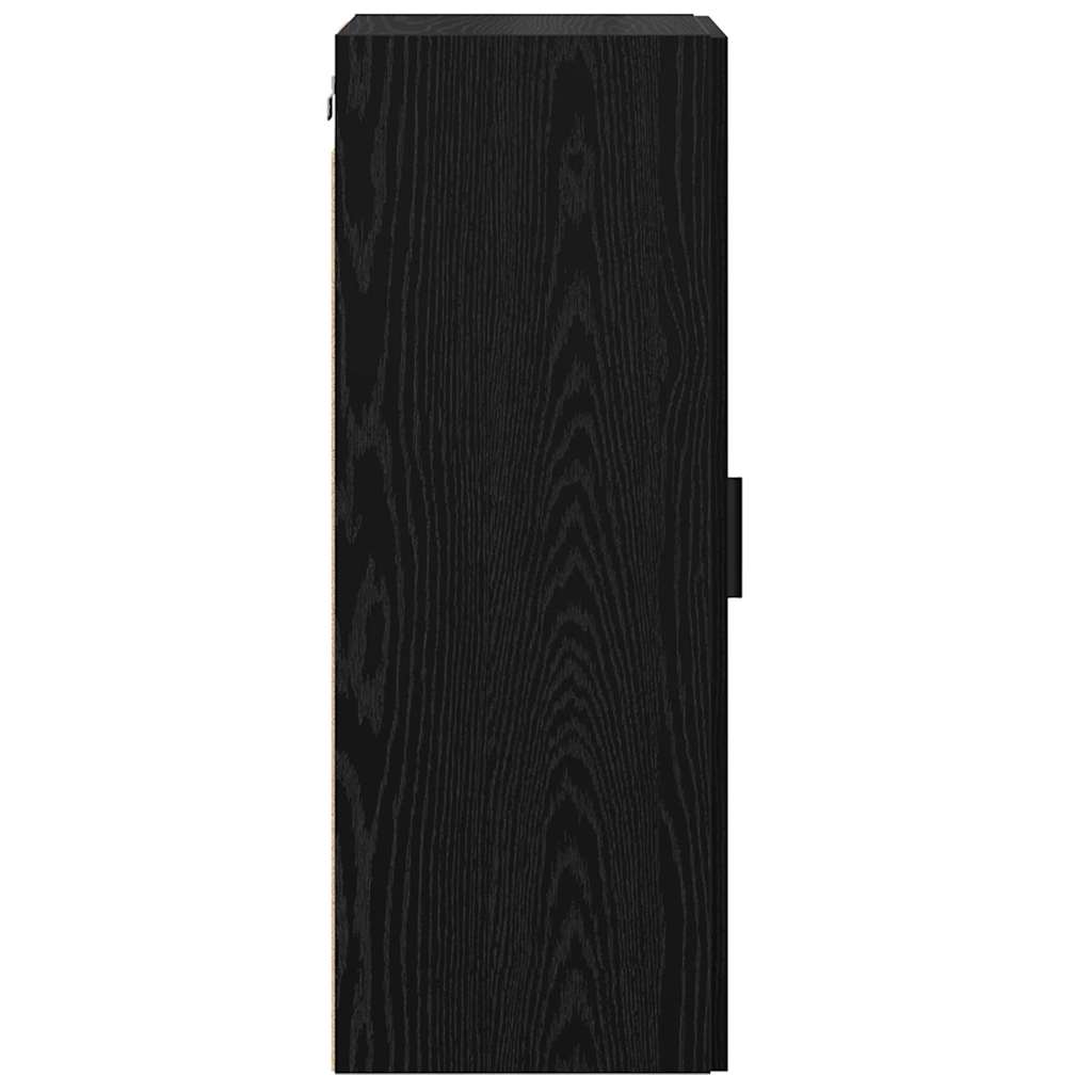 vidaXL Wandschrank Schwarz Eichen-Optik 34,5 x 34 x 90 cm