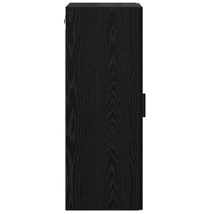 vidaXL Wandschrank Schwarz Eichen-Optik 34,5 x 34 x 90 cm