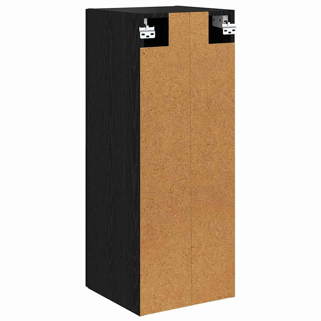 vidaXL Wandschrank Schwarz Eichen-Optik 34,5 x 34 x 90 cm