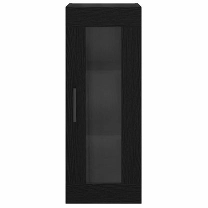 vidaXL Wandschrank Schwarz Eichen-Optik 34,5 x 34 x 90 cm