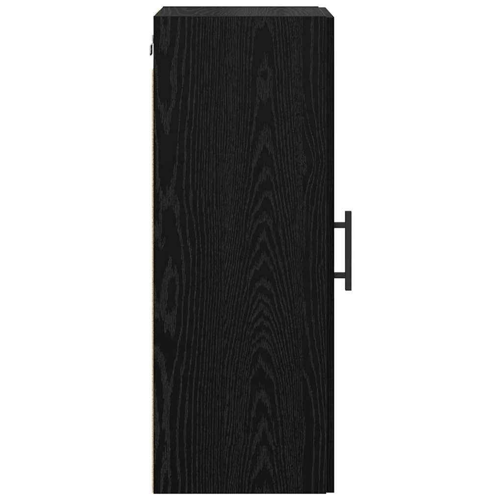 vidaXL Wandschrank Schwarz Eichen-Optik 34,5 x 34 x 90 cm