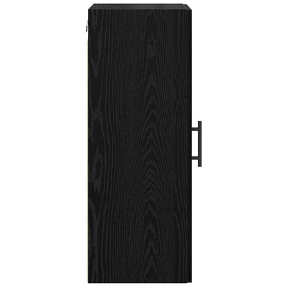 vidaXL Wandschrank Schwarz Eichen-Optik 34,5 x 34 x 90 cm