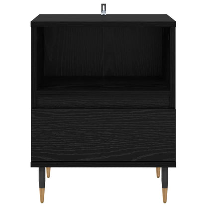 Nachttisch 2 pcs Schwarz Eichen-Optik 40 x 35 x 50 cm